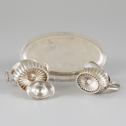 3-delig roomstel zilver.