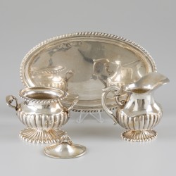 3-delig roomstel zilver.