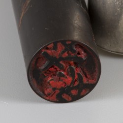 Chinese lakstempel in etui zilver.