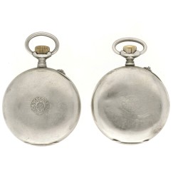 Lot (2) W. Rosskopf & Cie Ankergang - Heren polshorloge - circa. 1900.