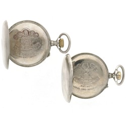 Lot (2) W. Rosskopf & Cie Ankergang - Heren polshorloge - circa. 1900.