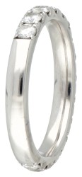 14 kt. Witgouden alliance ring bezet met ca. 1.12 ct. diamant.