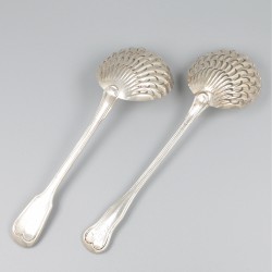 2-delig lot strooilepels zilver.