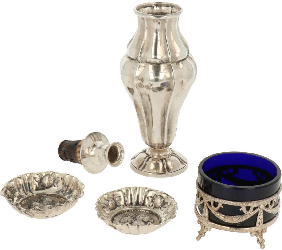 (5) Delig lot diversen zilver.