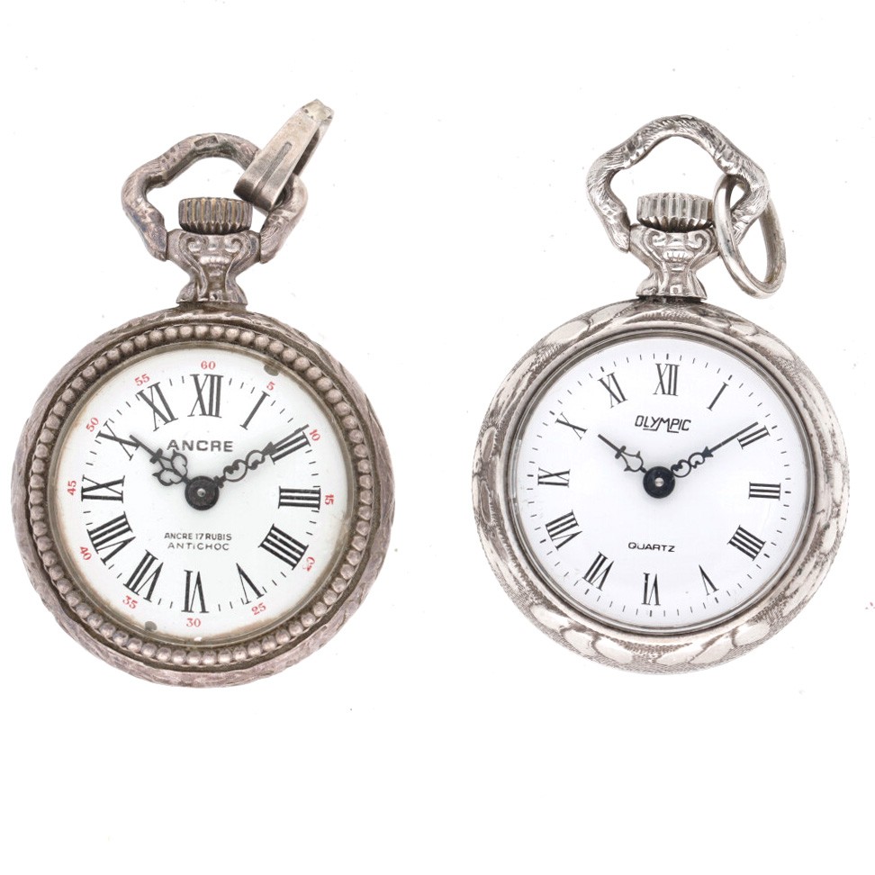 Lot (2) zakhorloges - Dames zakhorloge. 