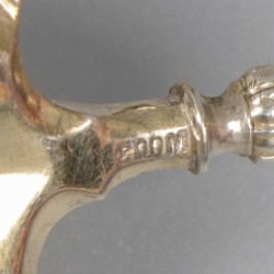 2-delige set compote-lepels zilver.