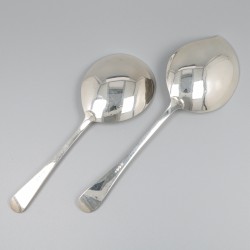 Vlalepel & rijstlepel zilver.