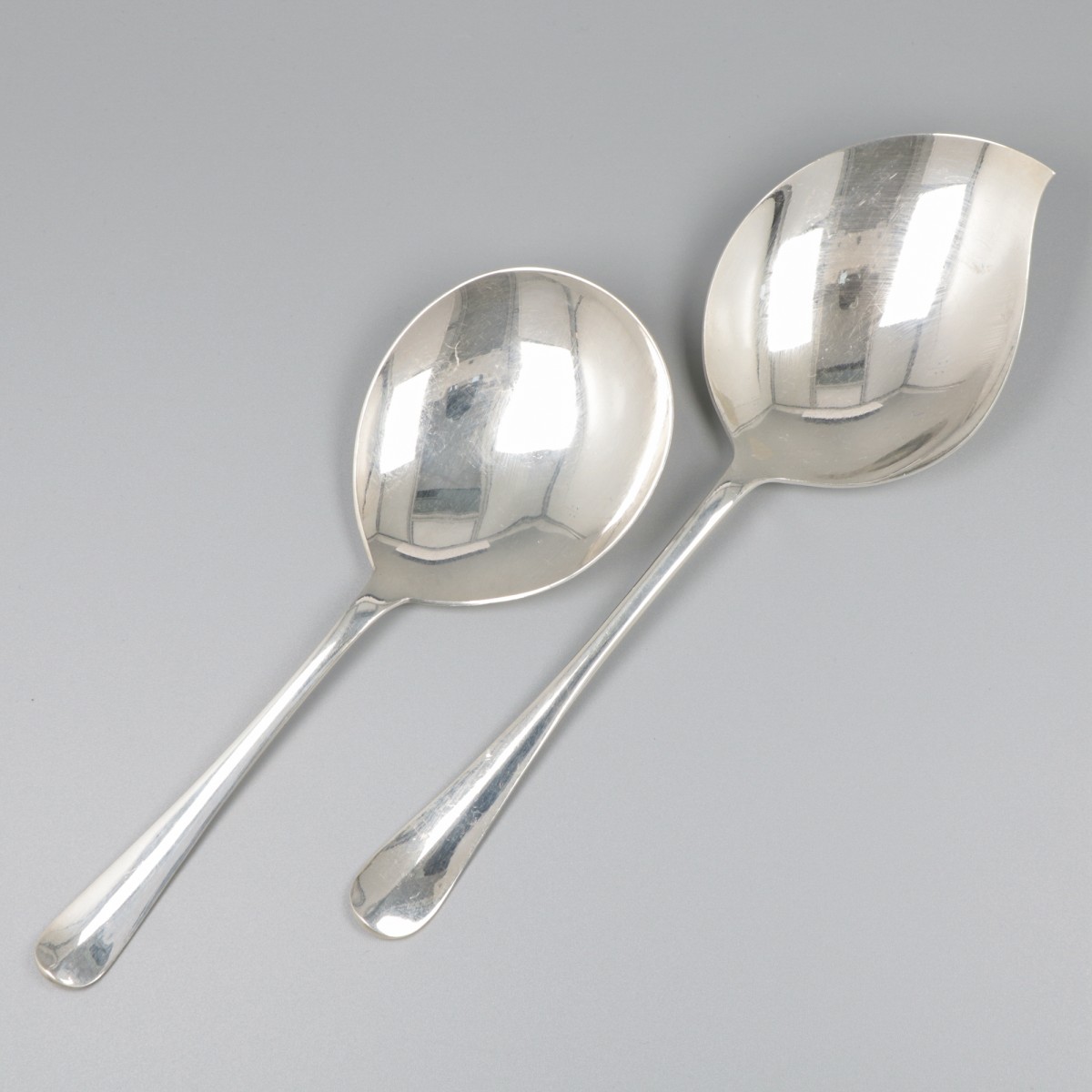 Vlalepel & rijstlepel zilver.