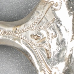 6-delig lot suikerschepjes en theeduimen zilver.