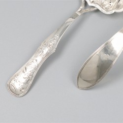 2-delig lot strooilepels zilver.