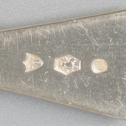 Taartschep zilver.