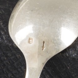 12-delige set koffielepels zilver.
