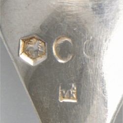 Compote-lepel zilver.