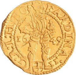Gouden dukaat. Zwolle. 1649. MS 61.