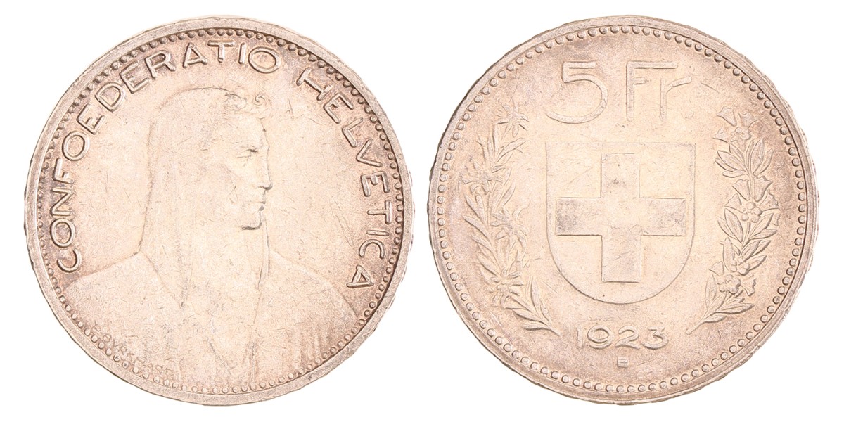 Switzerland. 5 Francs. 1923.