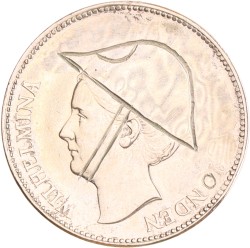 1 Gulden. Wilhelmina in Londen. 1940. Zeer Fraai +.