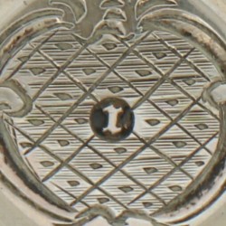 (2) Delig lot schepwerk zilver.