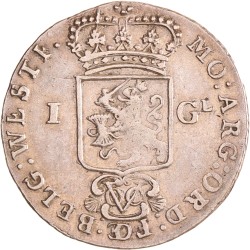 1 gulden. V.O.C. (West-Friesland). 1786/64. Zeer Fraai.