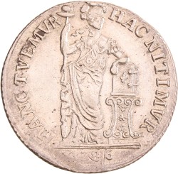 3 gulden. V.O.C. (West-Friesland). 1786. Zeer Fraai +.