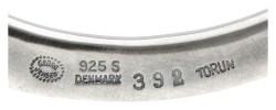 Sterling zilveren vintage 'Pram' broche no.392 door Vivianna Torun voor Georg Jensen.