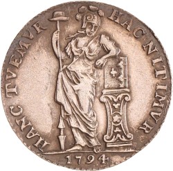 ¼ gulden. W.I.C. Utrecht. 1794. Prachtig.