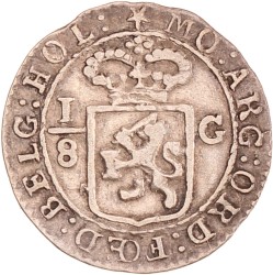 1/8 gulden. Eerste emissie. Nederlands-Indië. 1802. Zeer Fraai.