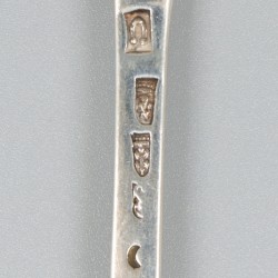 2-delige set dinervorken (Haarlem, Jacobus van der Hoeff 1786-1807) zilver.