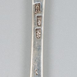 2-delige set dinervorken (Haarlem, Jacobus van der Hoeff 1786-1807) zilver.