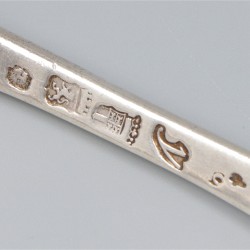 3-delige set dinervorken (Rotterdam, Rudolph Sondag 1780-1798) zilver.