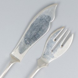 12-delige set visbestek zilver.