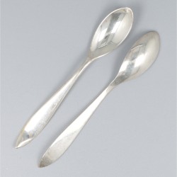 6-delige set theelepels zilver.