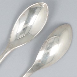 6-delige set theelepels zilver.