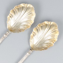 5-delige set lepels zilver.