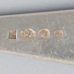 6-delige set lepels Haags lofje zilver.