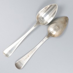 6-delige set lepels Haags lofje zilver.