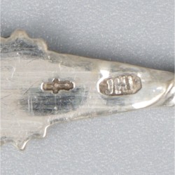 12-delige set koffielepels en suikerschep zilver.