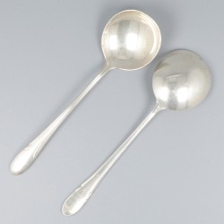 6-delige set soeplepels zilver.