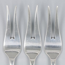 3-delige set vleeswarenvorken zilver.