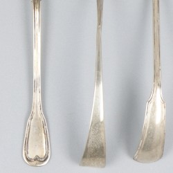 6-delig lot mosterdlepels zilver.