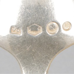 3-delige set scheplepels Hollands puntfilet zilver.