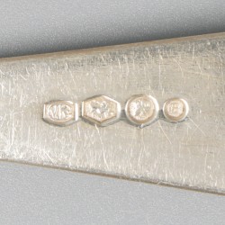 3-delige set scheplepels Hollands puntfilet zilver.