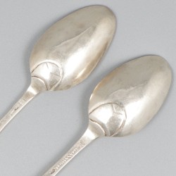 6-delige set theelepeltjes zilver.