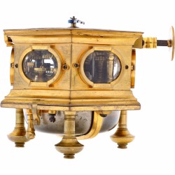 Doosklok miniatuur 7,5 minuten repetitie met wekkerwerk, Joseph Jans Passau, Duitsland - ca. 1710