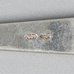 6-delige set mokkalepels zilver.
