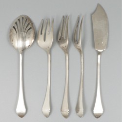 5-delige hors-d'oeuvre-set zilver.