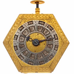 Doosklok miniatuur 7,5 minuten repetitie met wekkerwerk, Joseph Jans Passau, Duitsland - ca. 1710