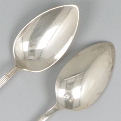 6-delige set ijslepels zilver.