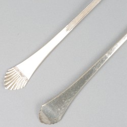 6-delige set ijslepels zilver.