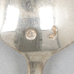 6-delige set ijslepels zilver.