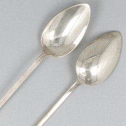6-delige set ijslepels zilver.